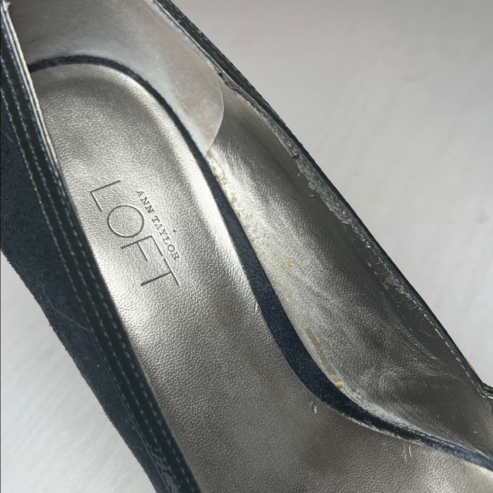 LOFT Black Peep-Toe Heels B24 - Picture 2 of 7